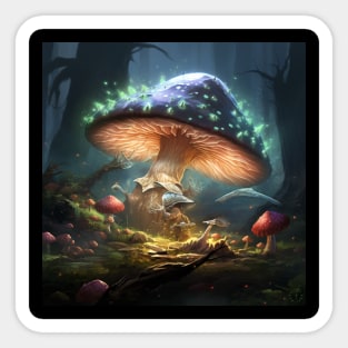 holographic mushroom Sticker